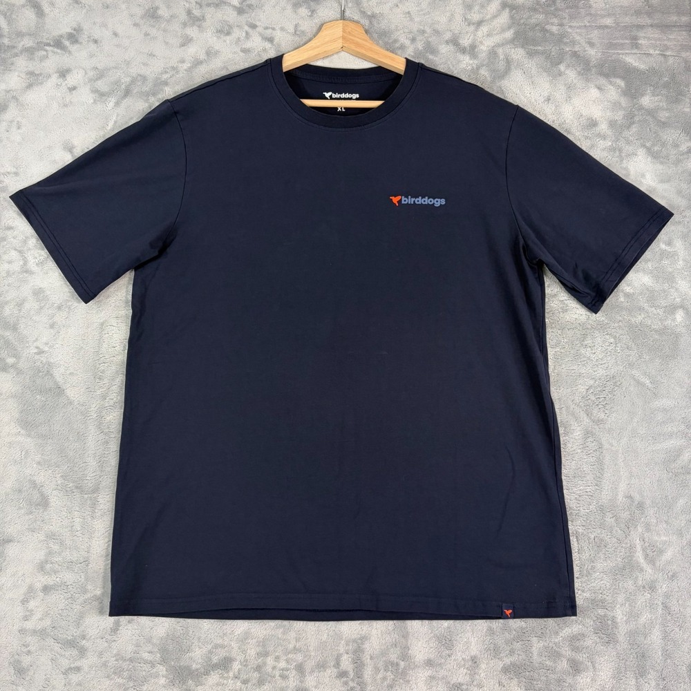 Bird Dogs Mens Size XL Navy Blue Sharehouse Tech Short Sleeve T-Shirt
